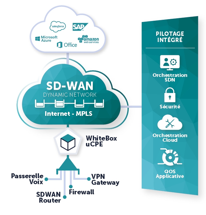   Fibre pour VPN  De 10Mb à 10Gb Fibre Optique et Solutions de Réseaux Privés SDWAN